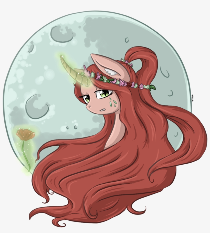 Violentdreamsofmine, Bust, Curved Horn, Female, Flower, - Happy Face, transparent png #2889075