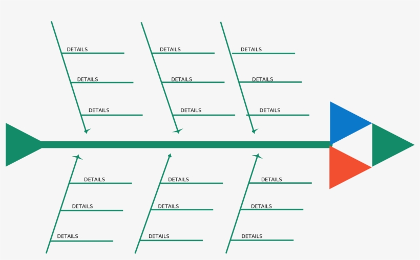 Fishbone Diagram Template For Team Brainstorming Sessions - Fishbone Diagram Template, transparent png #2889211
