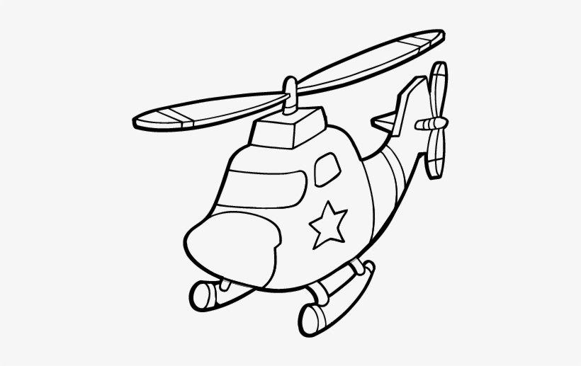 Drawing Helicopter 34 - Imagenes De Helicoptero Para Colorear, transparent png #2889477
