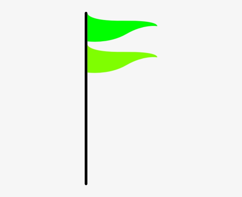 Double Green Flag Clip Art - Png Green Flag, transparent png #2889661