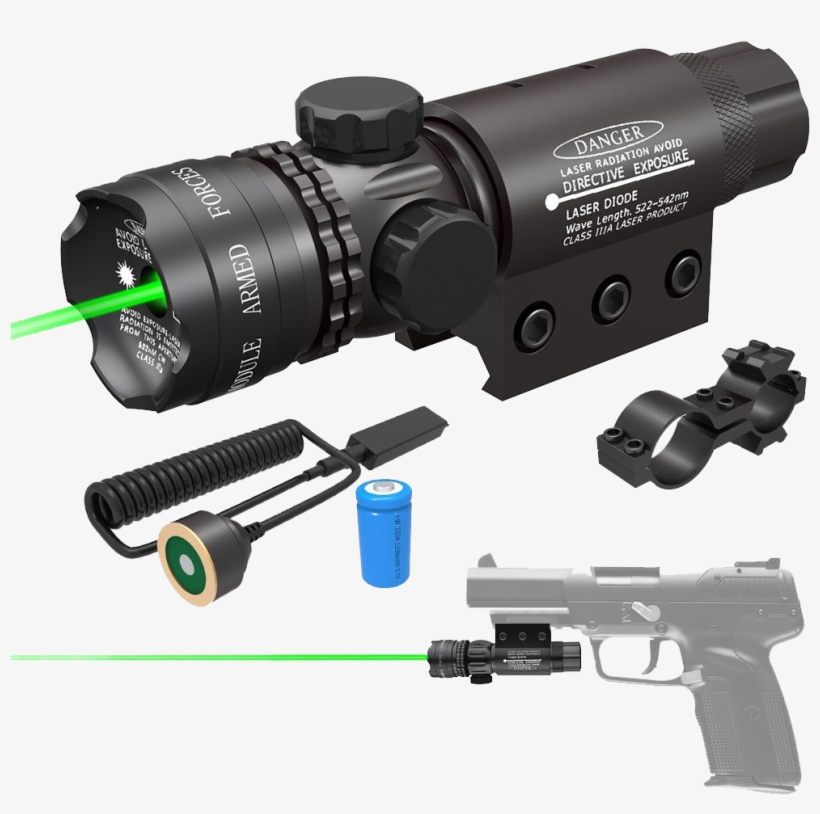 Green Laser Kit - Niniso Tactical Green Laser Sight 532nm With Picatinny, transparent png #2890453