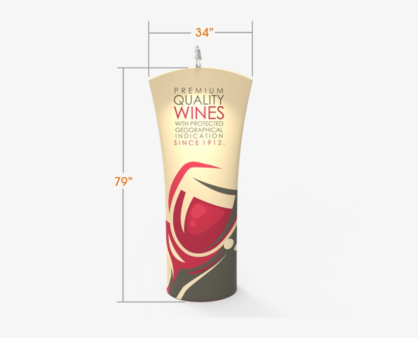 Curved Top Tension Fabric Banner Stand - Banner, transparent png #2890581