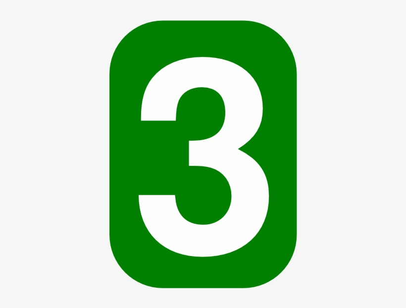 How To Set Use White Green Rounded Rectangle Clipart - Numero 3, transparent png #2890625