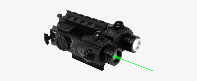 Tactical Rifle Flashlight/green Laser - Tactical Light, transparent png #2891056