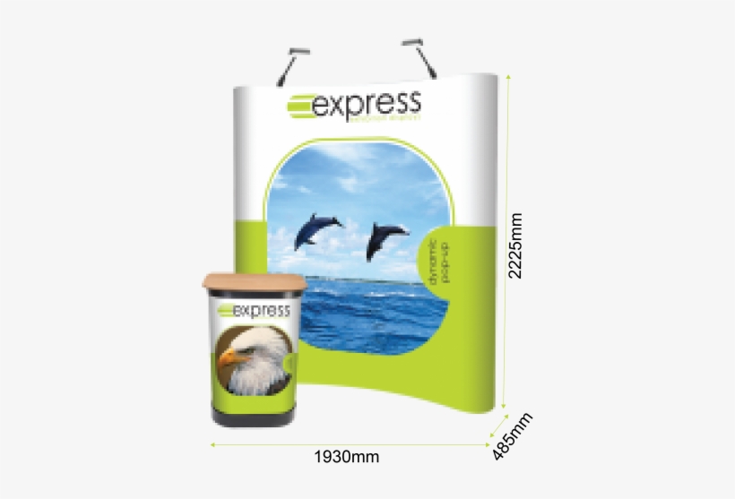 Curved Pop Up Display Stand Kit Measurements - Pop Up Stand Straight, transparent png #2891537