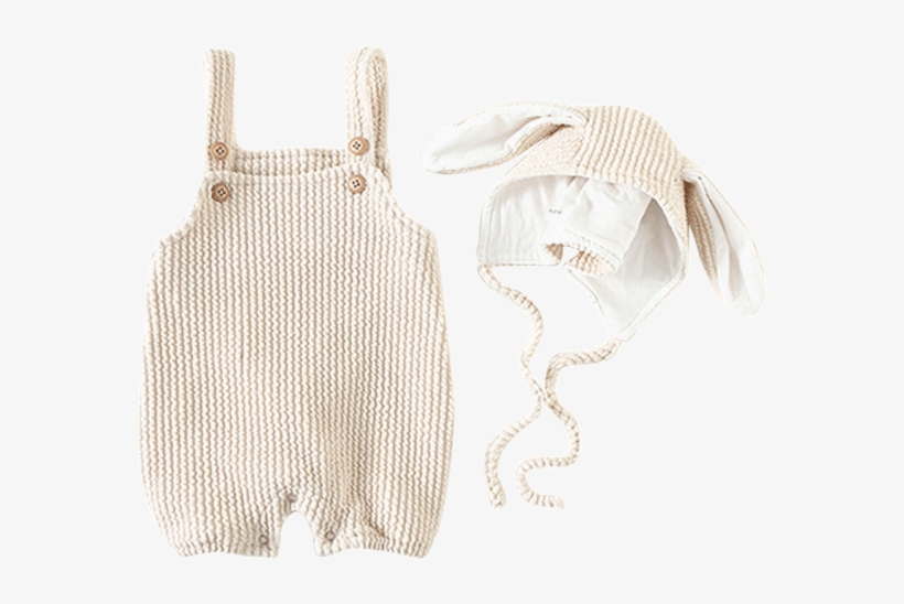 Cute Rabbit Ears Jumpsuit - Crochet, transparent png #2891877