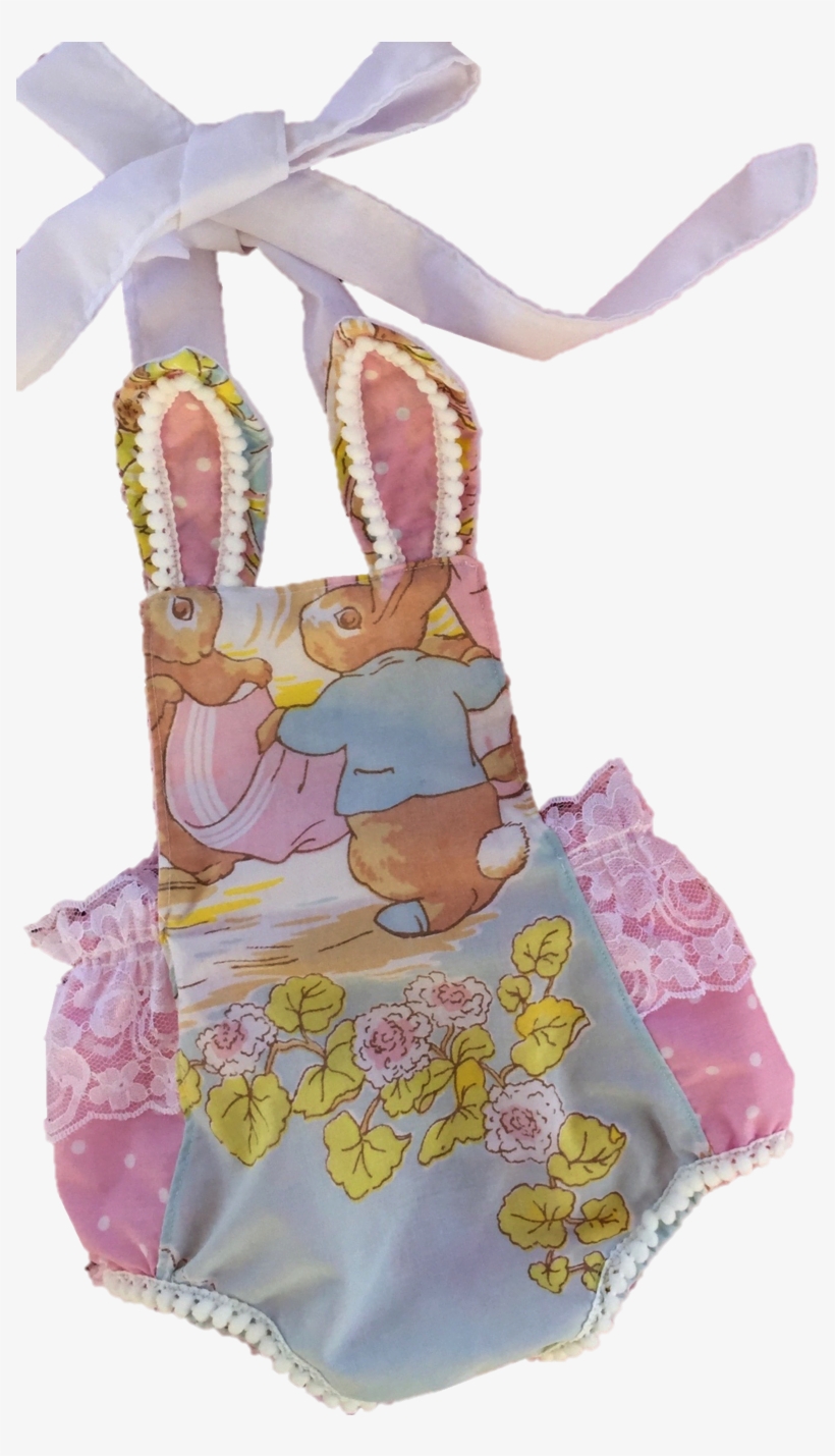 Bunny Rabbit Ear Easter Romper By @hausofhalo - Romper Suit, transparent png #2892071