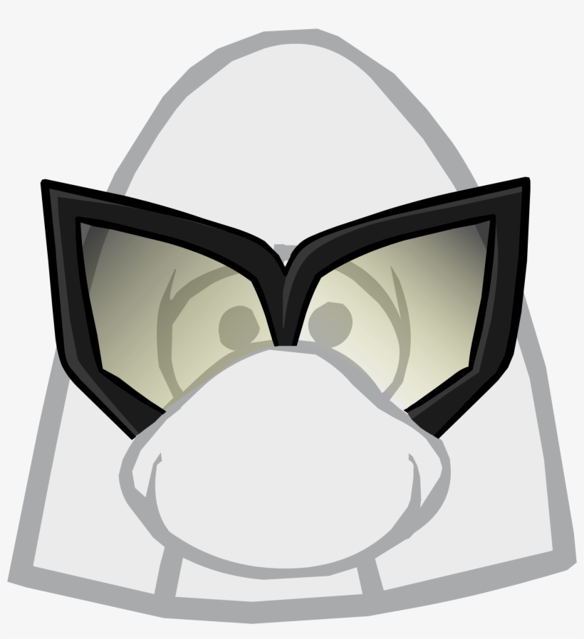 Black Mask Clothing Icon Id 2114 - Lashful Eyes Club Penguin Png, transparent png #2892319