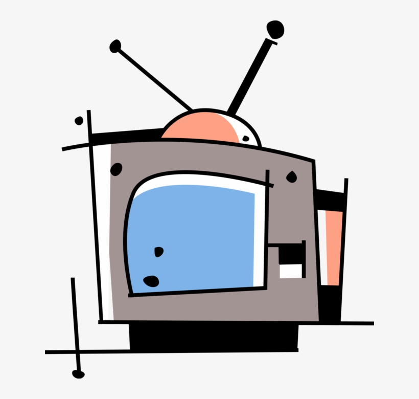 Vector Illustration Of Television Or Tv Set Telecommunication, transparent png #2892340
