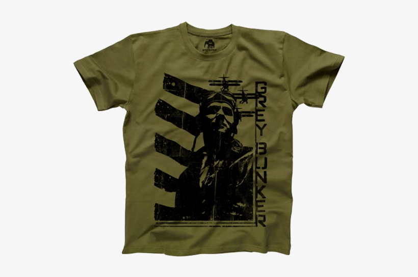Grey Bunker Green Aviator T Shirt - 11 Birthday Boy Shirt, transparent png #2892757
