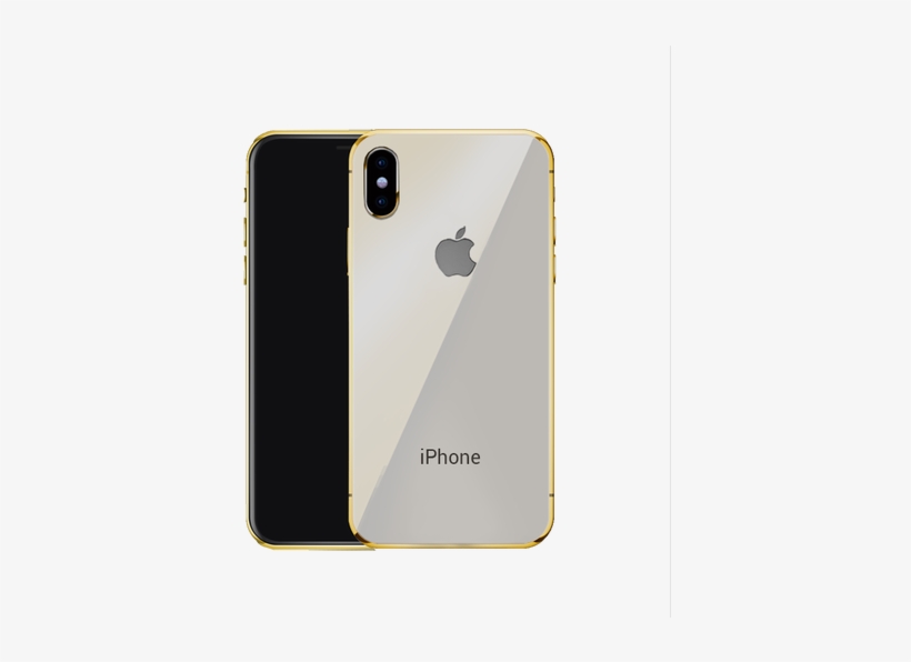24k Gold Plated Frame Iphone X - Iphone, transparent png #2893114