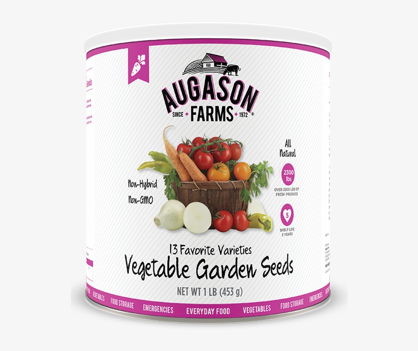 Augason Farms® Vegetable Garden Seeds Can - Vegetable Garden Seeds, transparent png #2893115