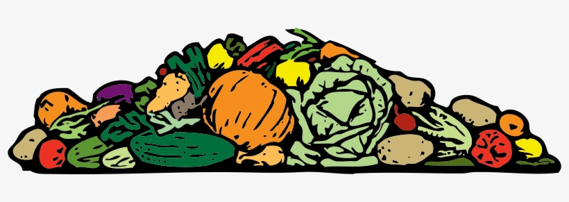 Fruits And Vegetables - Pile Of Food Clipart, transparent png #2893463