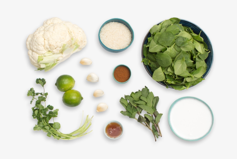 Oven Braised Tandoori Cauliflower With Garlic Spinach - Cauliflower Lettuce And Spinach, transparent png #2893530
