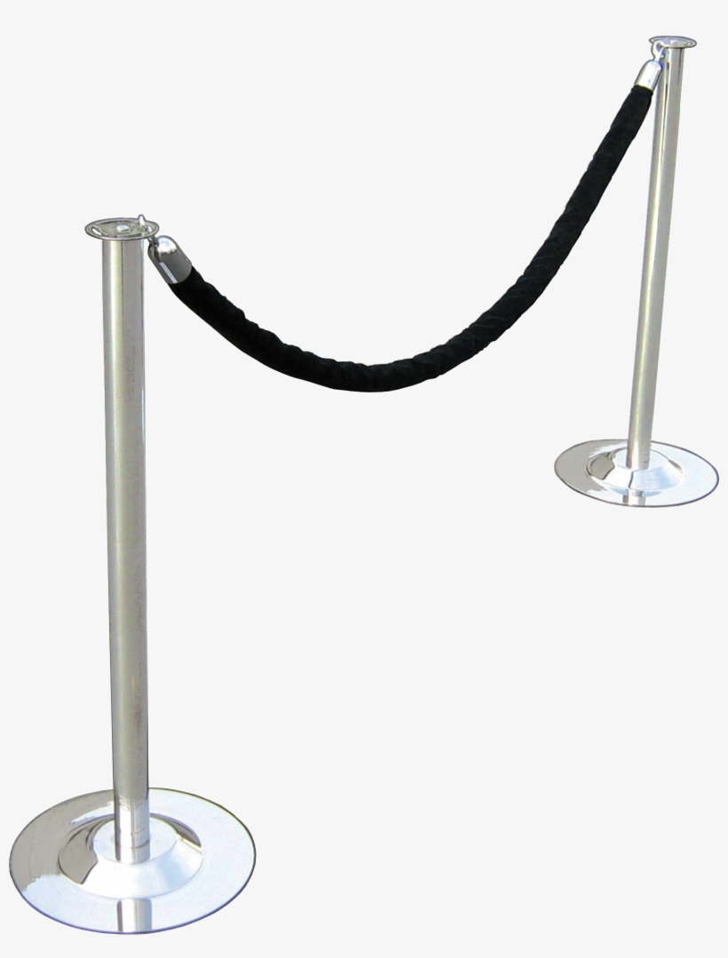 Velvet Stanchion Rope Black - Black Rope And Stanchion - Free