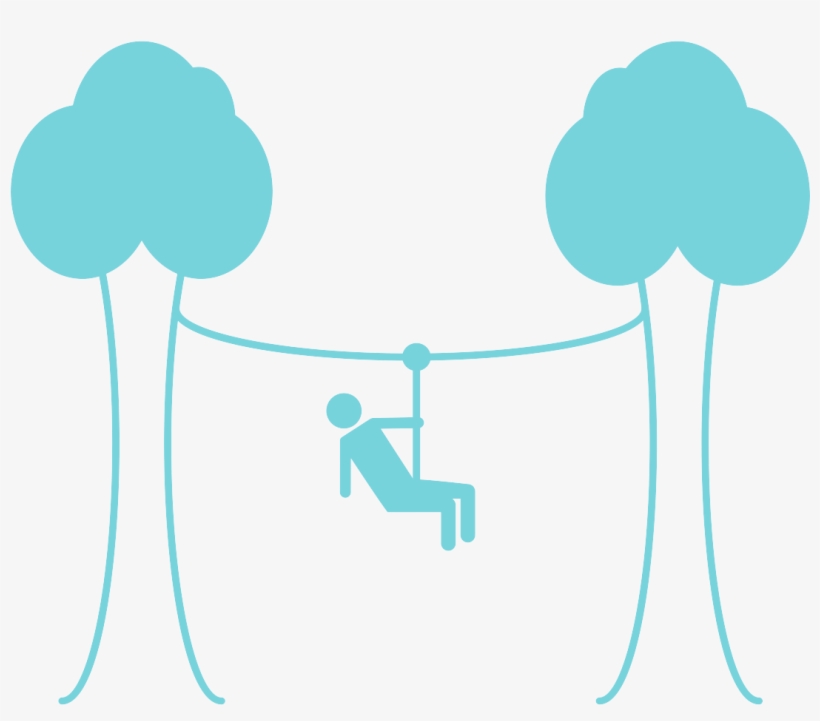 Get Excited For Zipline Week - Zipline Cartoon, transparent png #2893849