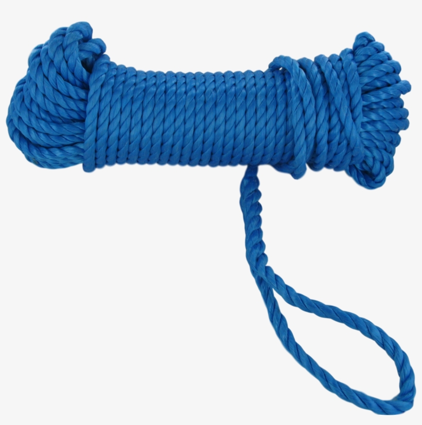 Blue Split Film Polypropylene Rope - Rope, transparent png #2893866