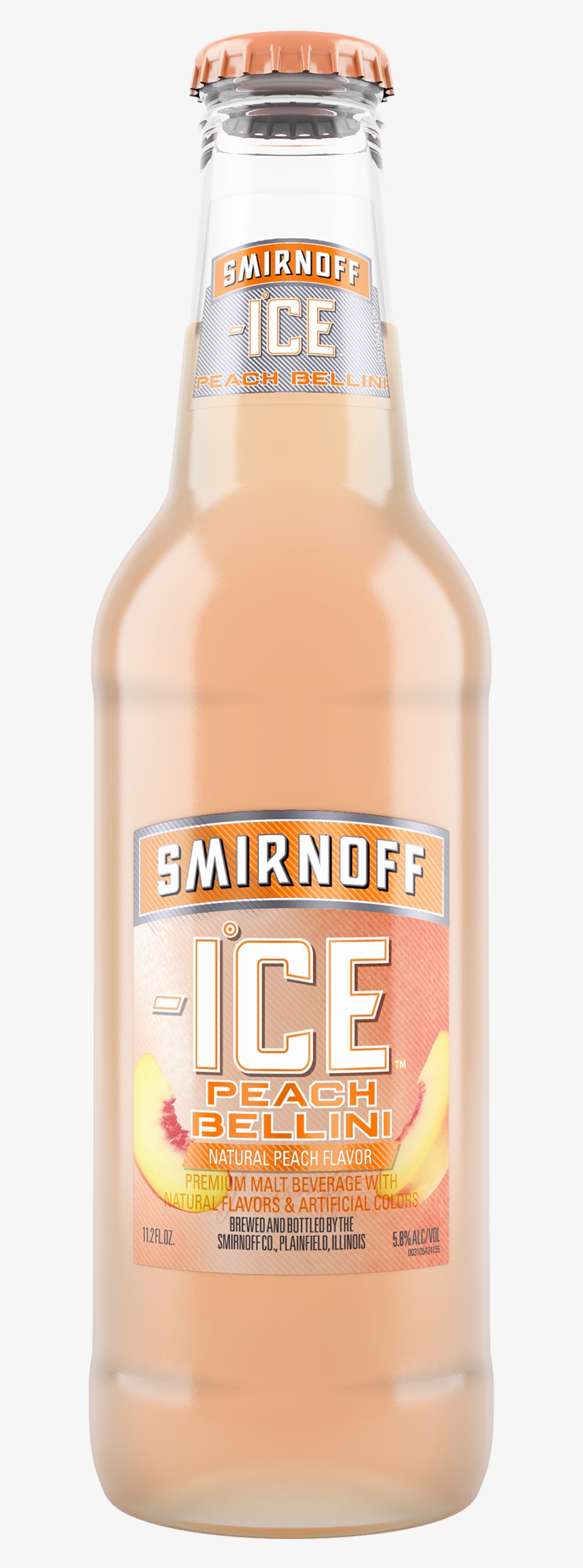 Smirnoff Ice Peach Bellini, 8 Oz Bottle - Smirnoff Ice Screwdriver, transparent png #2893909