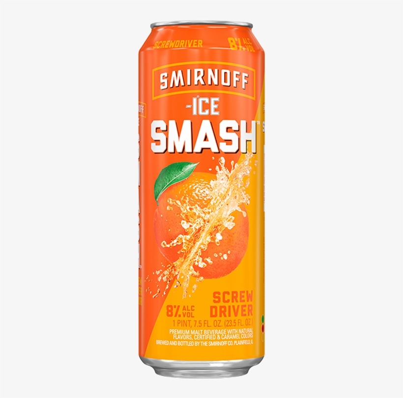 Smirnoff Ice Smash Screwdriver - Smirnoff Smash Strawberry Lemon, transparent png #2893995
