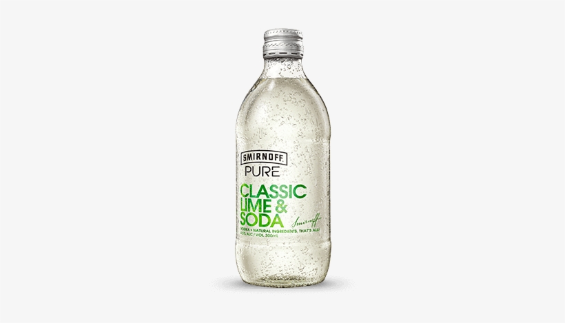Smirnoff Pure Classic Lime & Soda 300ml, transparent png #2894091