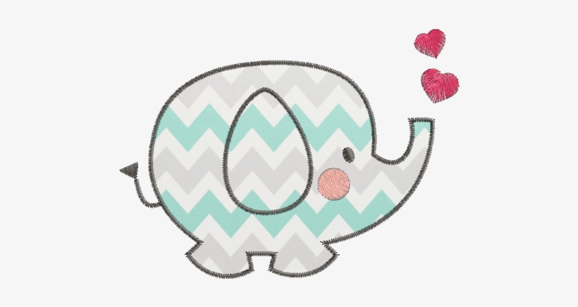 Elefante Aplique - Desenho Elefantinho Para Bordar, transparent png #2894547