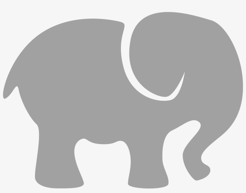 Elephant And Piggie Trunk Clipart Pumpkin - Grey Baby Elephant Clipart, transparent png #2894825