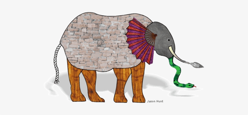 Moraleja Del Cuento De Los 6 Ciegos Y El Elefante - 3 Blind Men 1 Elephant, transparent png #2894892