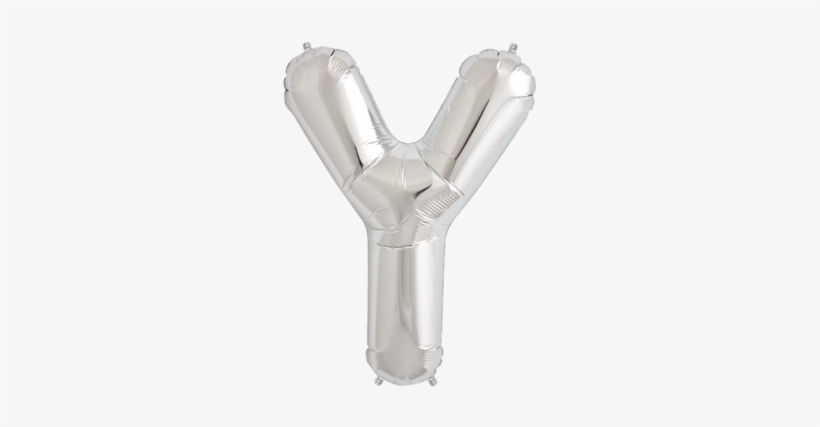 34 Silver Letter Y Foil Balloon - Balloon Letter Y, transparent png #2894942