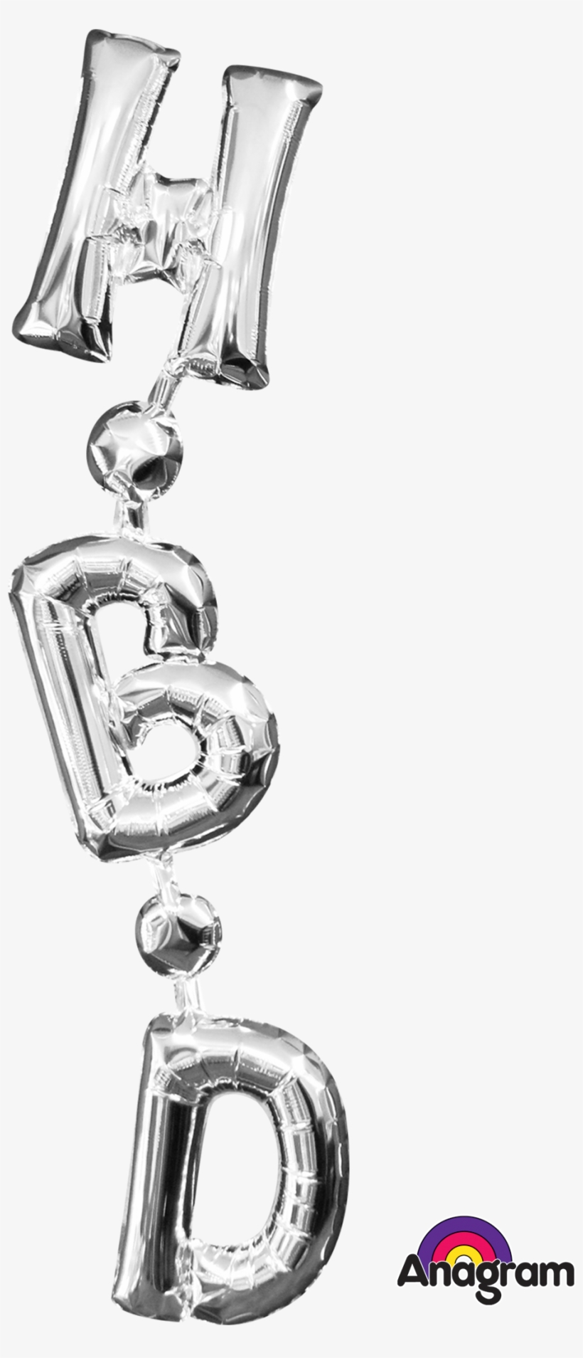Hbd Silver Vertical Xl Balloon S55 - Hbd Vertical, transparent png #2895095