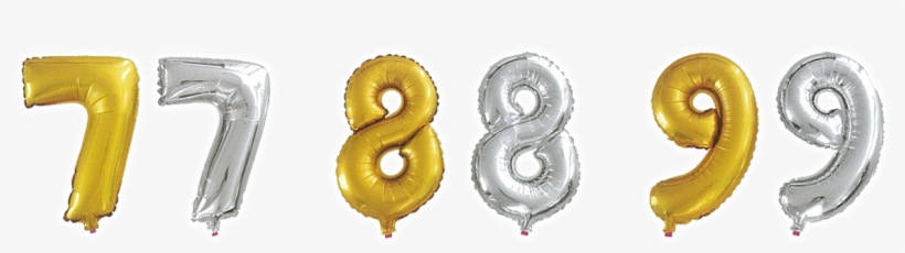 Metallic Silver Or Gold Numeric - Balão De Alumínio Número 8, 35 Cm, transparent png #2895480