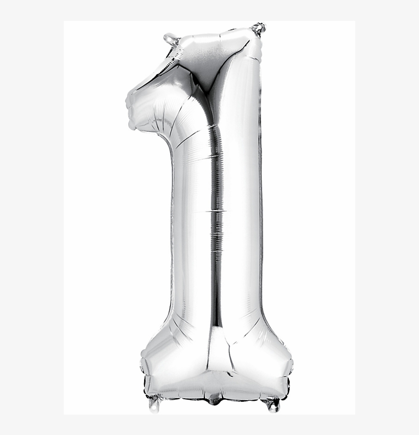 22inch Silver Number Balloons - Silver Number 1 Balloon, transparent png #2895546