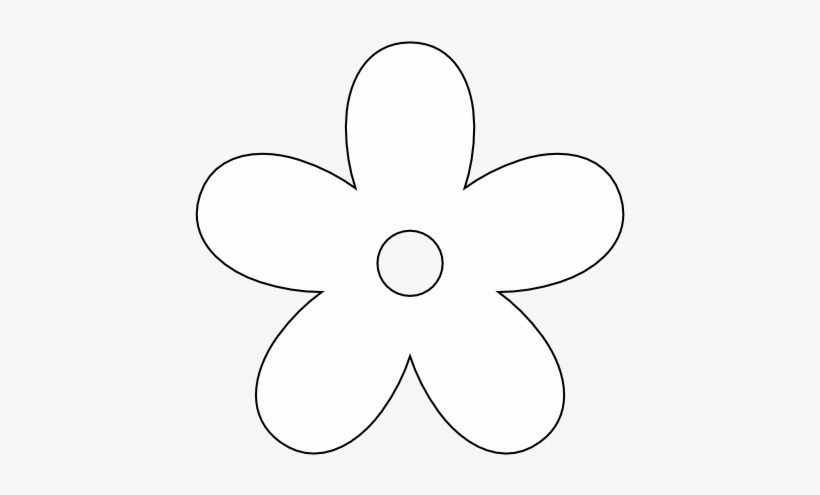 Clipart 5 Petal Flower Collection - White Flower Silhouette Png, transparent png #2895581