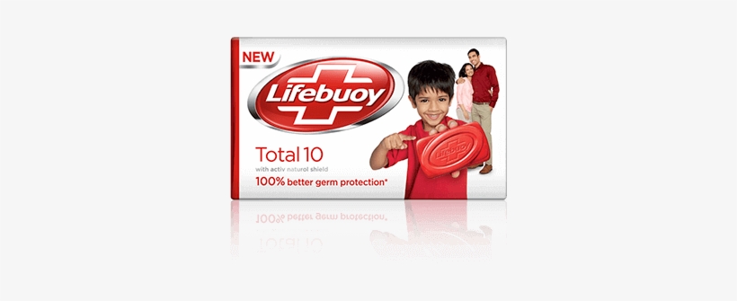Total 10 Germ Protection Soap Bar - Lifebuoy Total 10 Soap, transparent png #2895673