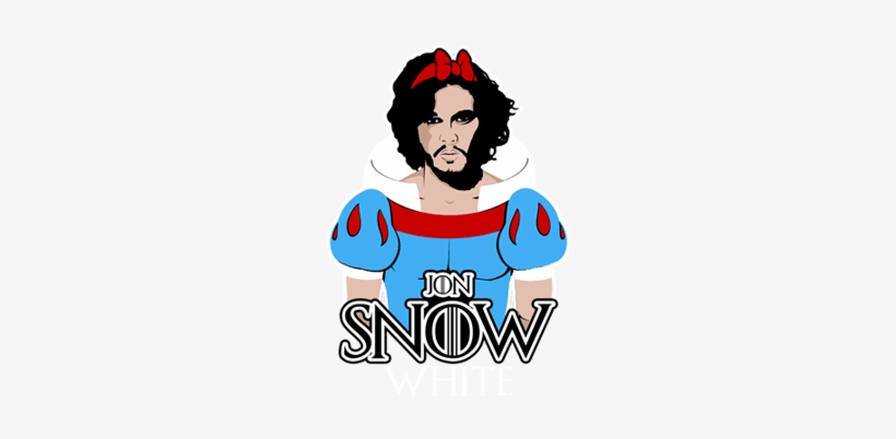 משחקי הכס חולצה מודפסת "john Snow White" - Cartoon, transparent png #2895942