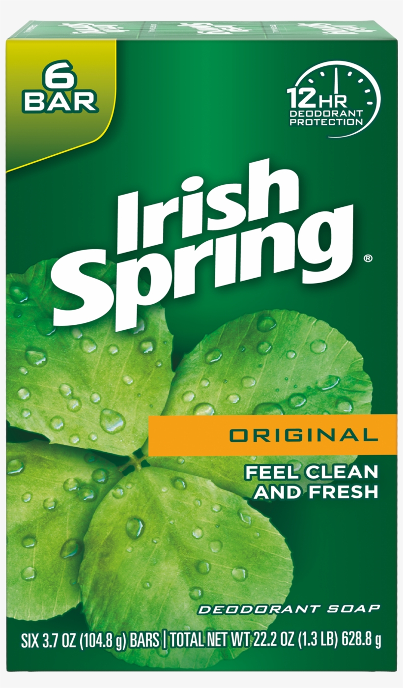 Irish Spring Original, Deodorant Bar Soap, - Irish Spring Bar Soap, transparent png #2896490