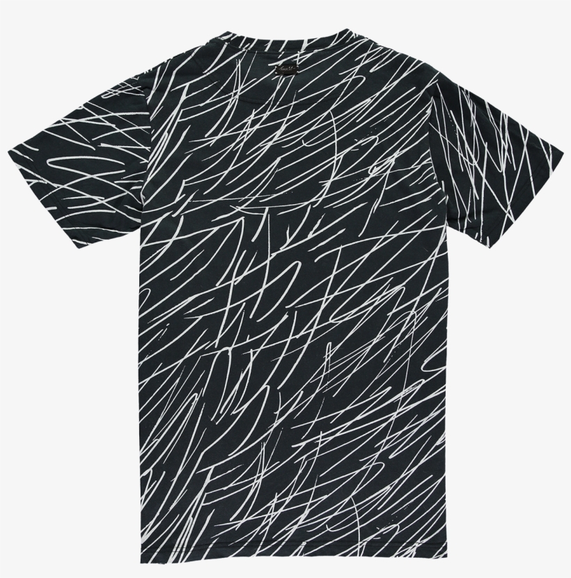 Scribble T-shirt Black - T-shirt, transparent png #2896932