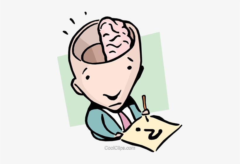 Half A Brain Royalty Free Vector Clip Art Illustration - Brain Cartoon Clip Art, transparent png #2897050