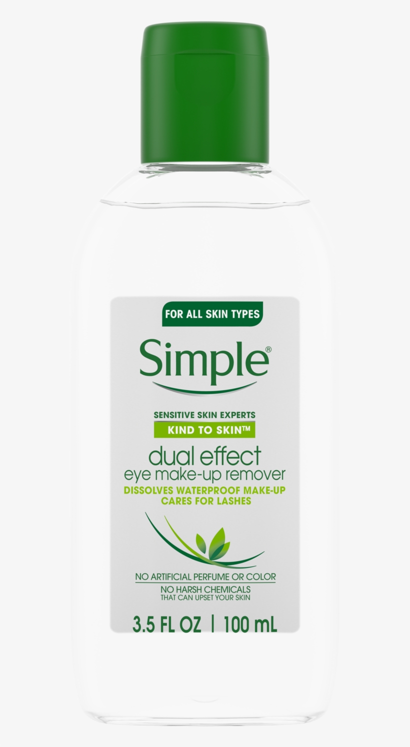 Simple Kind To Skin Dual Effect Eye Make Up Remover - Simple Cleansing Water, Micellar - 13.5 Fl Oz, transparent png #2898260