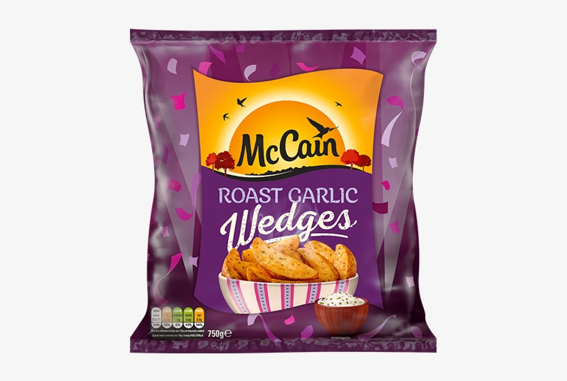 Roasted Garlic Wedges - Mccain Roast Garlic Wedges Frozen, transparent png #2898640