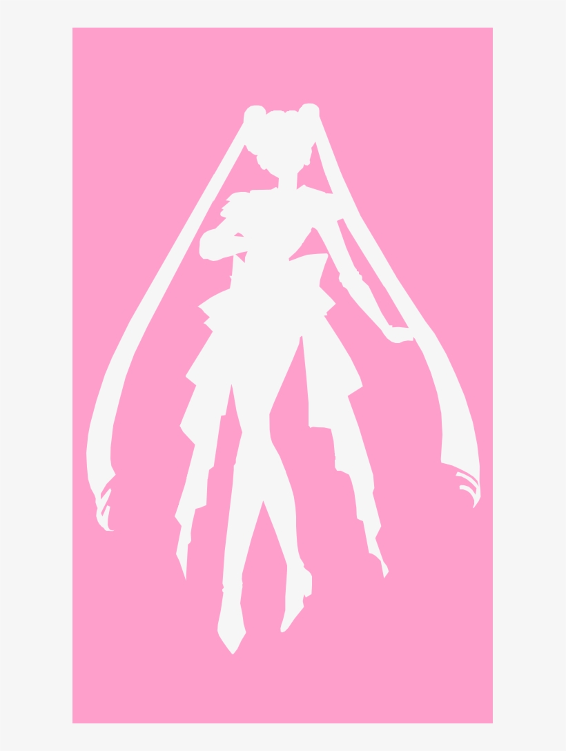 ☽sailor Moon Sailor Pluto, Sailor Venus, Sailor Mars, - Sailor Moon Silhouette Pink, transparent png #2898691
