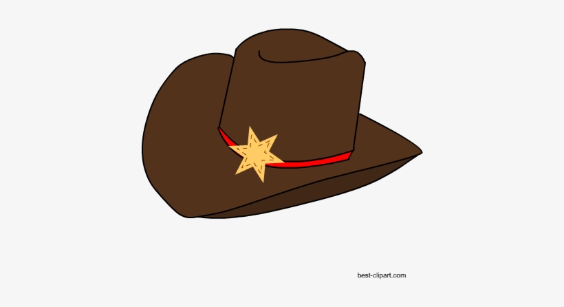 Western Cowboy Sherrf's Hat Free Clip Art - Cowboy, transparent png #2898784