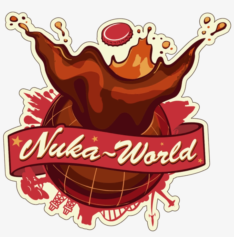 Fo4nw Nuka-world Sign - Mug: Fallout - Bottle & Cappy Mug, 10x11cm., transparent png #2899270