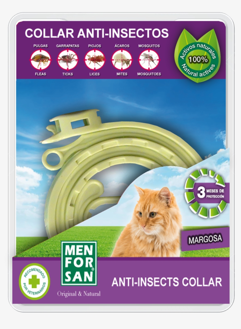 Natural Insect Repellent Collar For Cats - Menforsan Original & Natural Natural Insect Repellent, transparent png #2899893