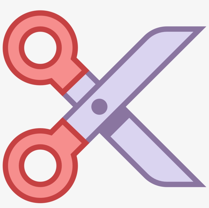 A Pair Of Scissors Opened And Pointed Right - Cut Icon, transparent png #2899991