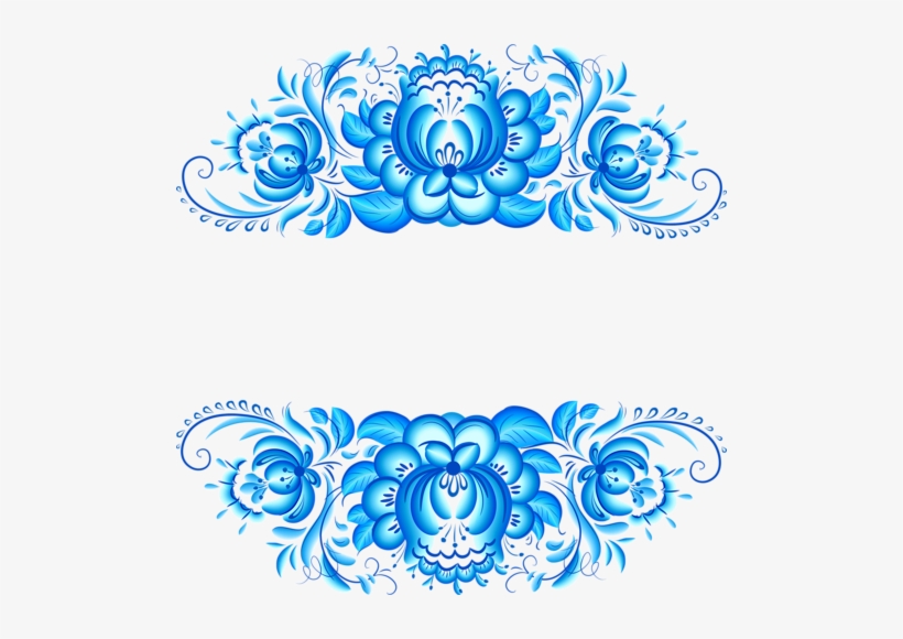 Floral Patterns Png Clipart Transparent Download - Blue Floral Background Png, transparent png #290117