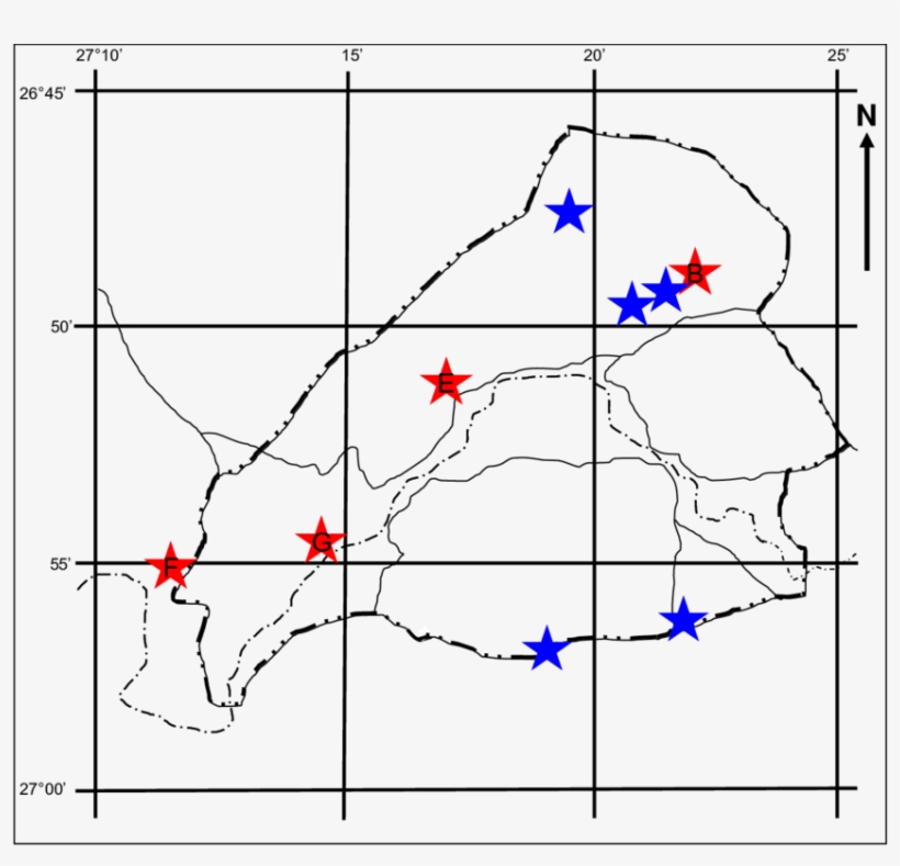 Map Indicating Infected Sites And Non-infected Sites - Map, transparent png #290734