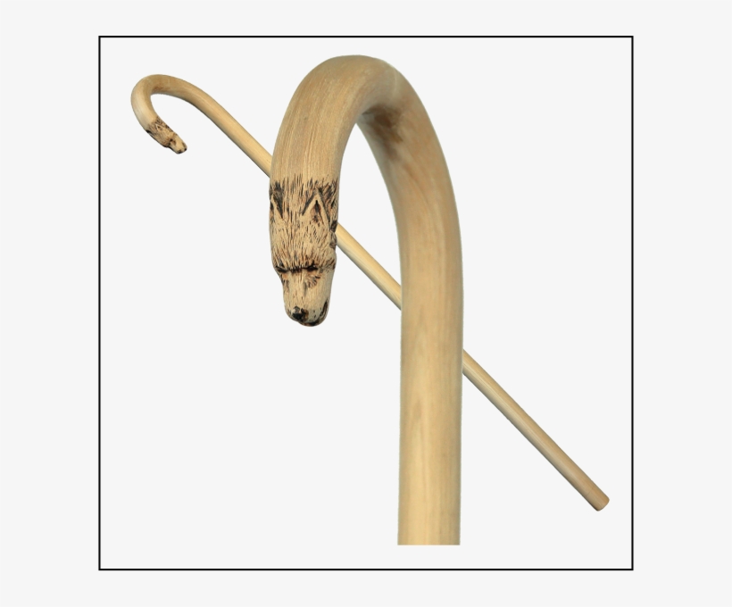 Wolf Head Horn On Pure Hickory Heartwood - Horn, transparent png #290840