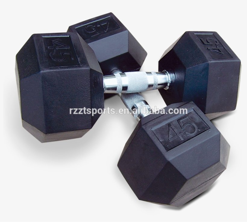 Premium Rubber Octagon Dumbbells - Intek Strength Rubber Cast Hexagon Dumbbell Pair, transparent png #291013
