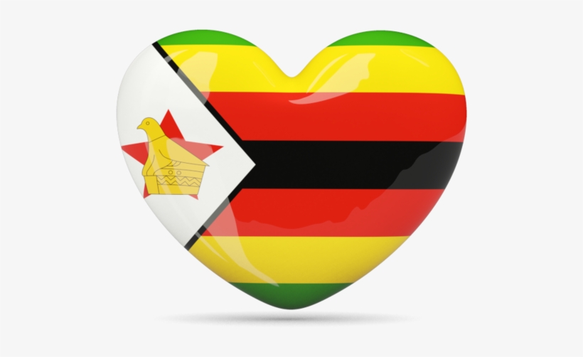 Zimbabwe Flag As A Heart, transparent png #291317