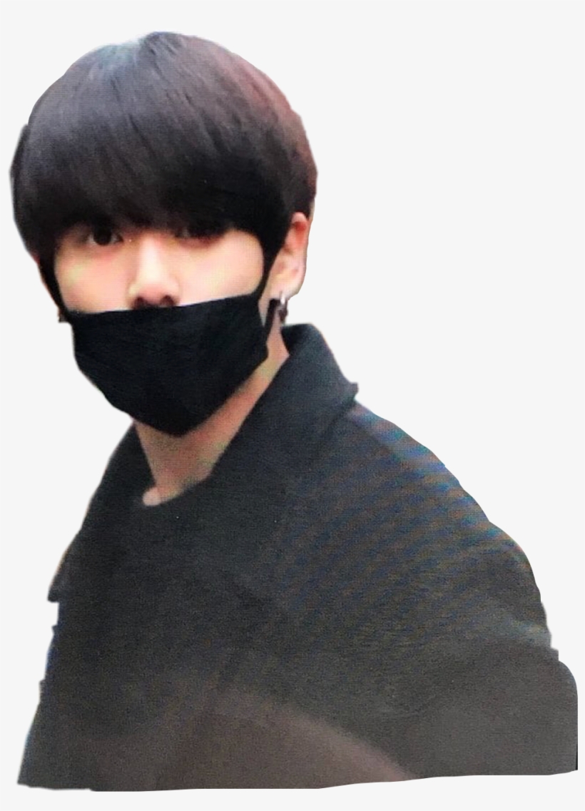 Jungkook Bts Black Jimin V Taehyung Ros - Jungkook With Mask Png, transparent png #291409